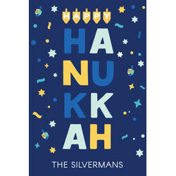 Stacked Hanukkah Vertical Gift Stickers
